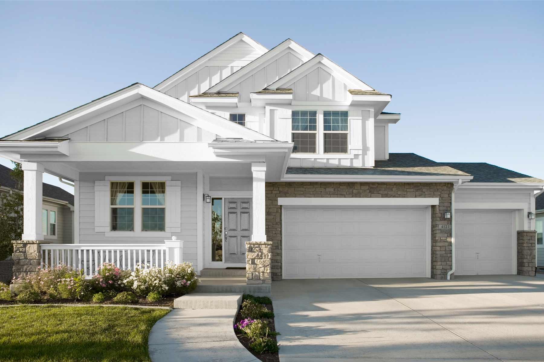 white exterior 2 story painted house