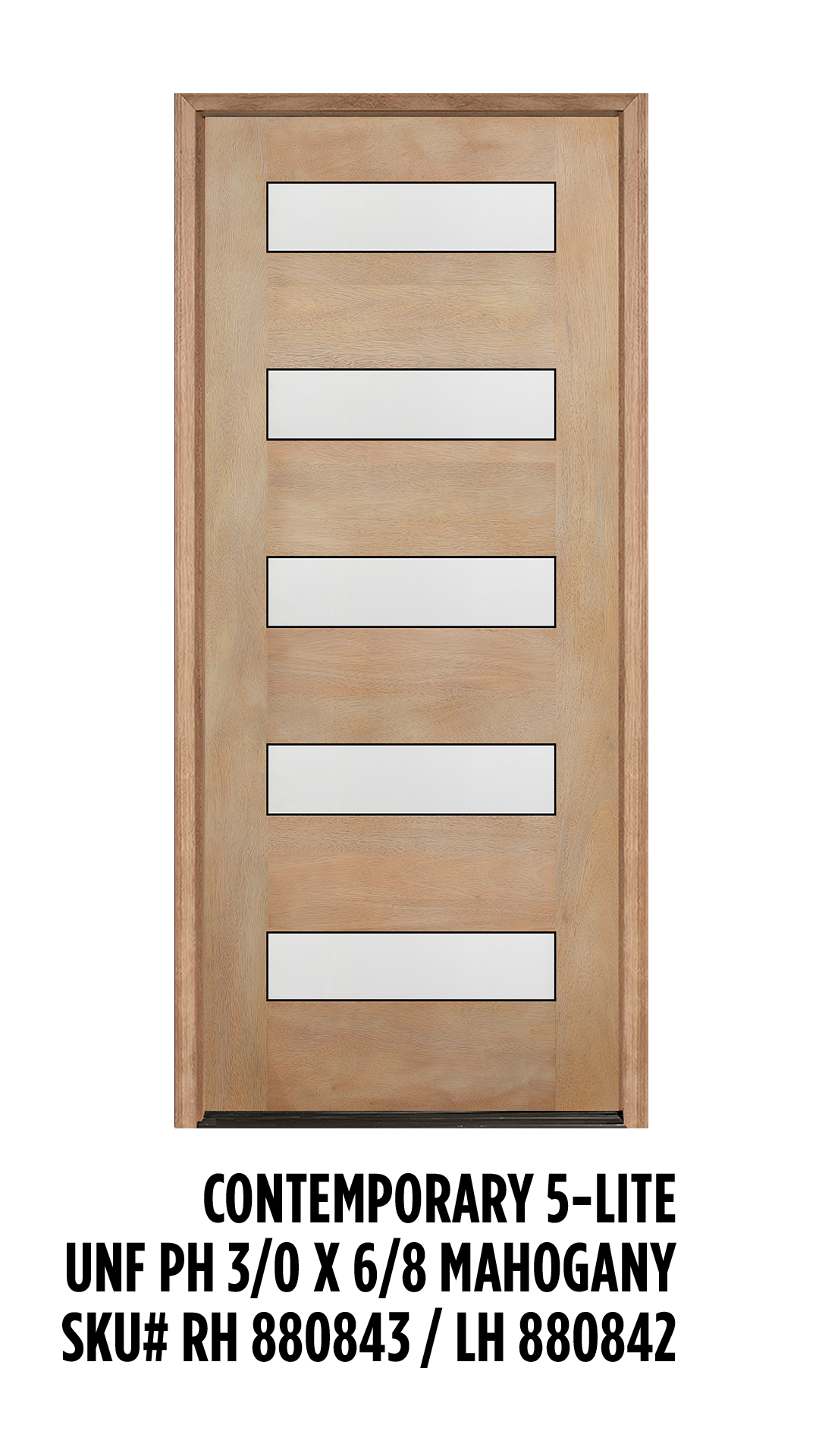 Pre-Hung Exterior Contemporary Door