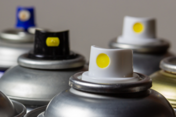 cans of spray paint