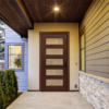 5 Lite-Espresso door installed in an alcove