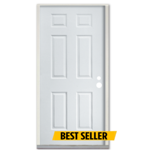 6-Panel Fiberglass Primed & Prehung Exterior Door