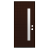 Contemporary 1-Lite Mahogany door