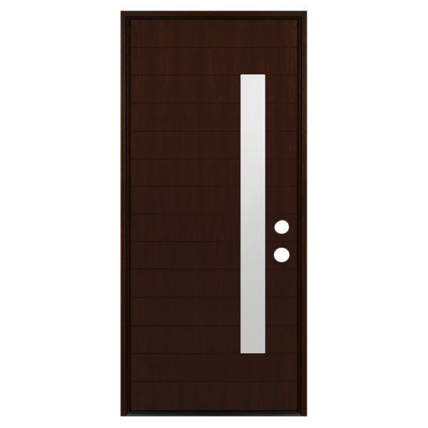 Contemporary 1-Lite Mahogany door