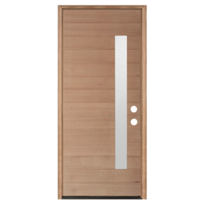Contemporary 1-Lite Mahogany Prefinished & Prehung Exterior Door