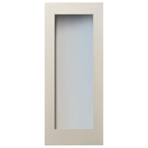 Interior 1-Lite Etched Glass Shaker Primed & Prehung Door detail