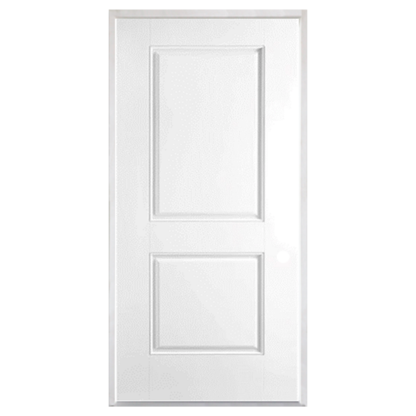 2-Panel Square Top Fiberglass Primed & Prehung Exterior Door