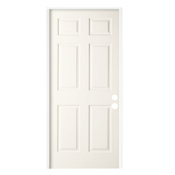 6-Panel Steel Primed & Prehung Exterior Door