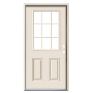 9-lite exterior steel col door