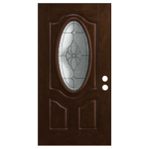 Craftsman 3-Lite Mahogany Prefinished & Prehung Exterior Door