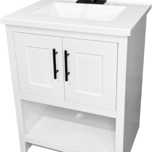 Royal Serenity Lux White 24 in. Bathroom Vanity Combo