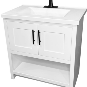 Royal Serenity Lux White 30 in. Bathroom Vanity Combo