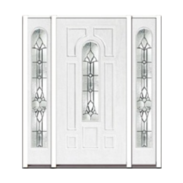 center arch door w_sidelights