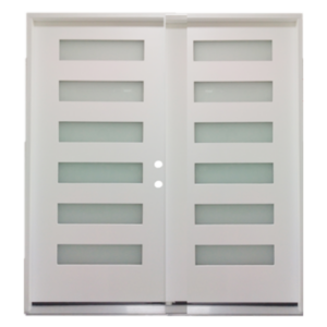 Sydney 6-Lite Fiberglass Primed & Prehung Exterior Door