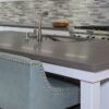 Sparkling Gray countertop used on a kitchen island.