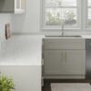 Stretta Alabaster Slate Laminate Countertop used in a kitchen with white cabinets.
