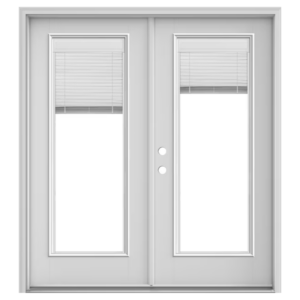 French 1-Light Patio Door with Blinds detail