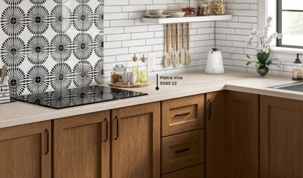 Pietra Viva Laminate Countertop used in a country kitchen.