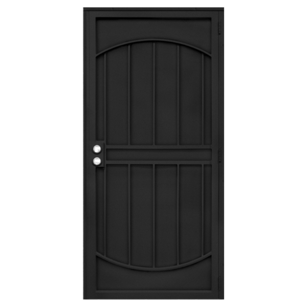 Black Arch Security Door detail