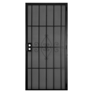 Filigree Security Door - Black Finish detail