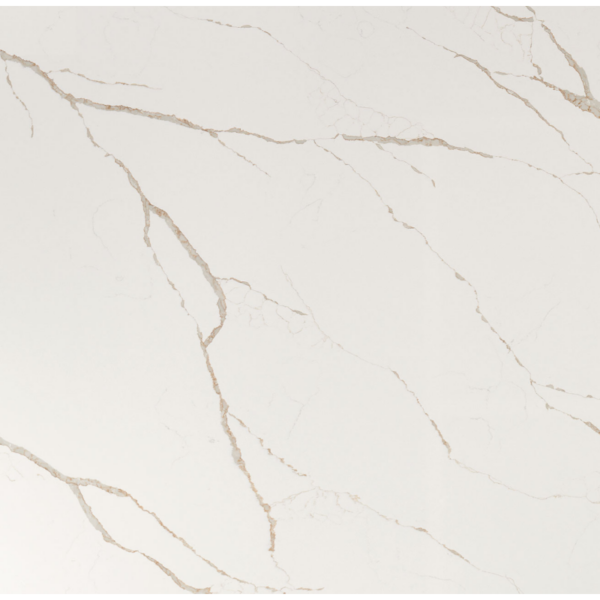 QUARTZ CALACATTA LAZA ORO 112X26 W BACK SPLASH detail