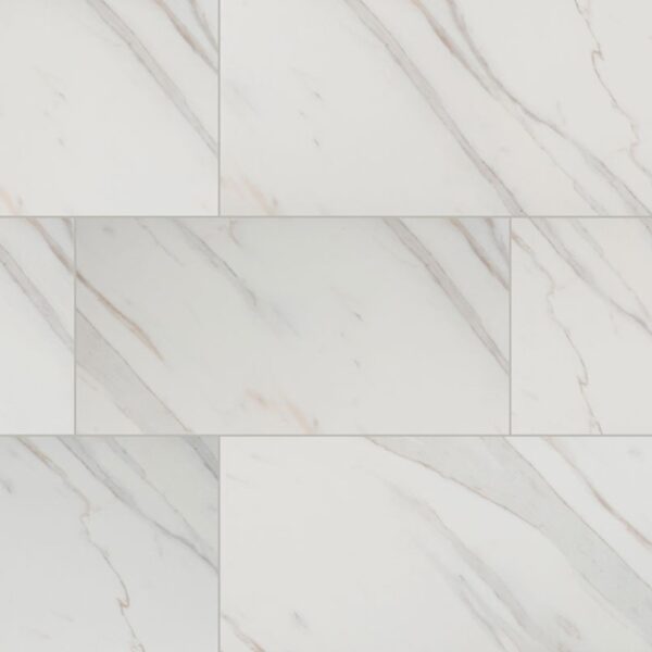 Calacatta Pietra Polished Porcelain 12" X 24" detail