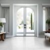 Carrara Matte Porcelain Tile in a home entry way.