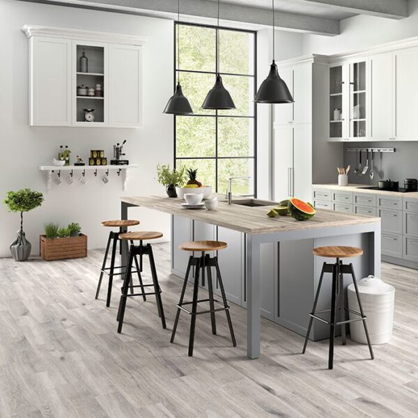 Antoni Platinum Porcelain Tile in aa modern kitchen.