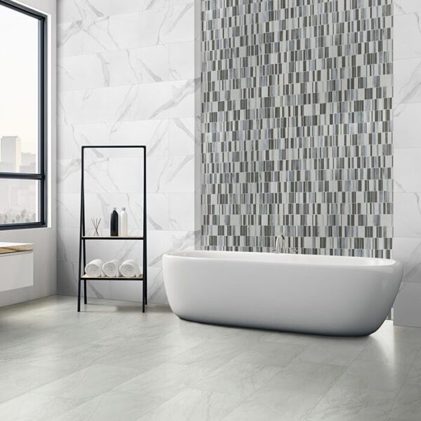 urban Grey Porcelain Tile in a modern bathroom.