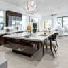 Gridscale Ice Porcelain Tile in a sleek new kitchen.
