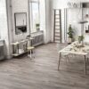 Antoni Gris Porcelain 6" X 36" lifestyle detail