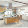 Aria Ice Polished Porcelain Tile 12" X 24" used in a kitchen.