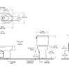 Toto Drake Elongated Toilet Bowl Only w/ 10" Rough-In specs
