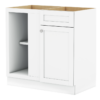Tuscany white shaker cabinet, door and drawer pulls not included.