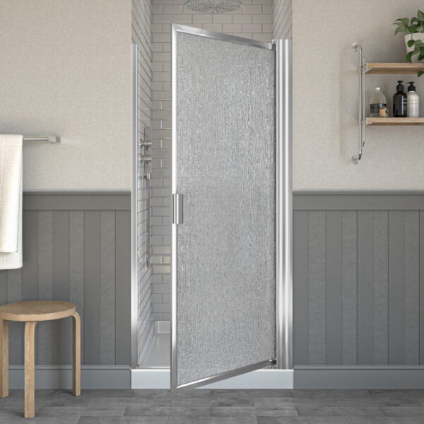 6100 Series Chrome Pivot Rain Glass Shower Door