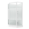 Himalaya 38" x 38" Shower Kit with Design 47 Glass, White Frame