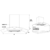 36" Stainless Steel Arched Glass Wall Mount Range Hood