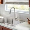 Raleigh 33" x 22" Stainless Steel Single Bowl All-In-One Sink in a kitchen