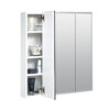Zenna Home Tri-View Beveled 24 in. x 26 in. Surface Mount Medicine Cabinet