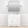 Zenna Home Tri-View Beveled 36 in. x 30 in. Surface Mount Medicine Cabinet