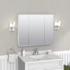 Zenna Home Tri-View Beveled 36 in. x 30 in. Surface Mount Medicine Cabinet