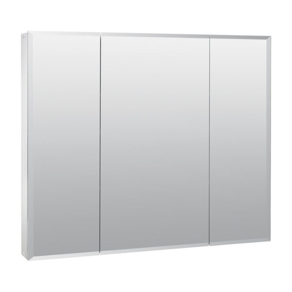 Zenna Home Tri-View Beveled 36 in. x 30 in. Surface Mount Medicine Cabinet