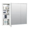 Zenna Home Tri-View Beveled 36 in. x 30 in. Surface Mount Medicine Cabinet