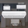 42" Glacier 350 MAX Blower CFM 1.5 Sones White Range Hood