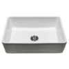 Fireclay Farmhouse White 30" x 20" x 8.5" Single Bowl Sink