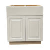 raised white cabinet