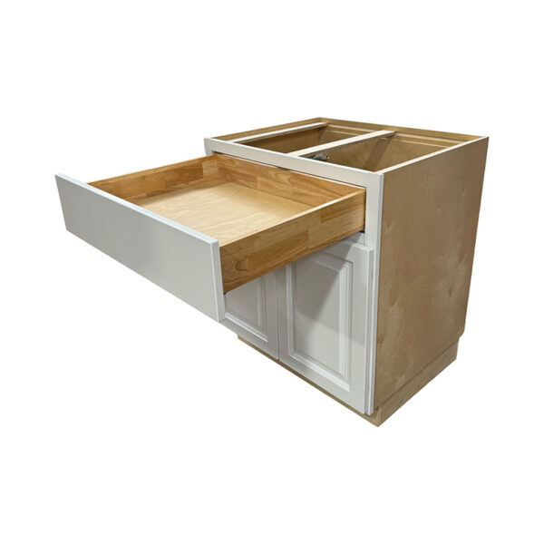 Raised white cabinet