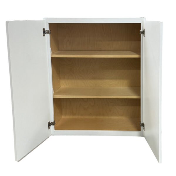 raised white cabinet