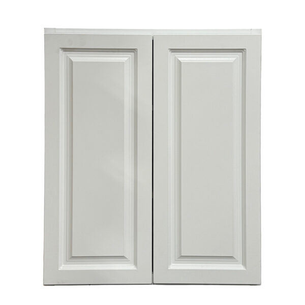 raised white cabinet