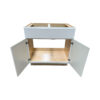 Raised white cabinet