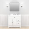 Zenna Home Tri-View Beveled 30 in. x 26 in. Surface Mount Medicine Cabinet